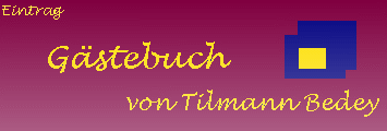 Gästebuch Eintrag